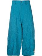 Facetasm Crinkle-effect Drop Crotch Trousers - Blue