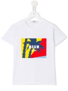 Msgm Kids - Logo Print T-shirt - Kids - Cotton - 8 Yrs, Boy's, White