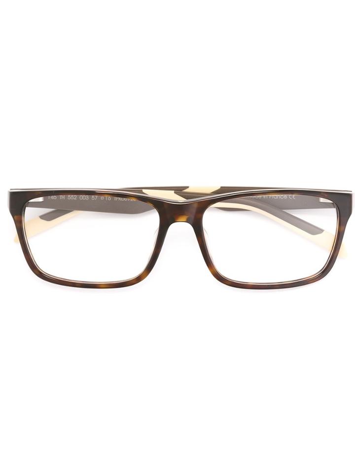 Tag Heuer Rectangular Frame Glasses - Brown