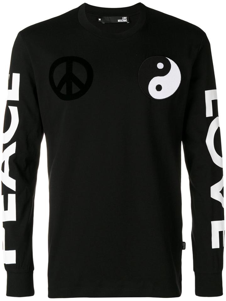 Love Moschino Peace Love Jumper - Black