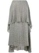 Dusan Jacquard Flared Midi Skirt - White