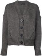Roberto Collina Cropped Cardigan, Women's, Size: Small, Brown, Acrylic/alpaca/merino