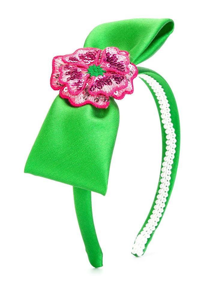 Mi Mi Sol Bow Detail Headband, Girl's, Green