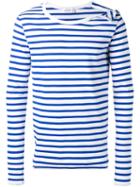 Faith Connexion Breton Strip Sweater, Men's, Size: Large, Blue, Cotton