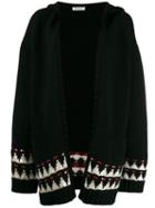Saint Laurent Hooded Knitted Cardigan - Black