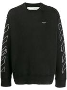 Off-white Stitch Detail Sweater - Black
