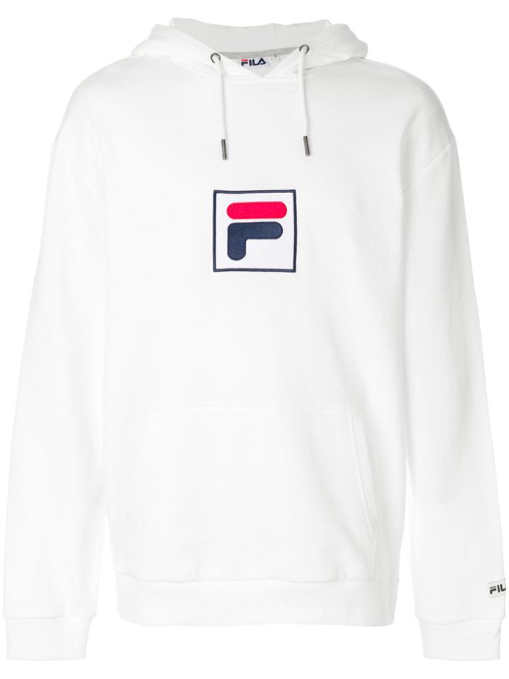 Fila Logo Patch Hoodie - White