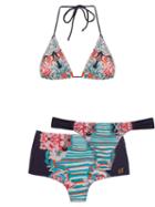 Brigitte 3 Piece Bikini Set, Women's, Size: Medium, Blue, Polyamide/spandex/elastane