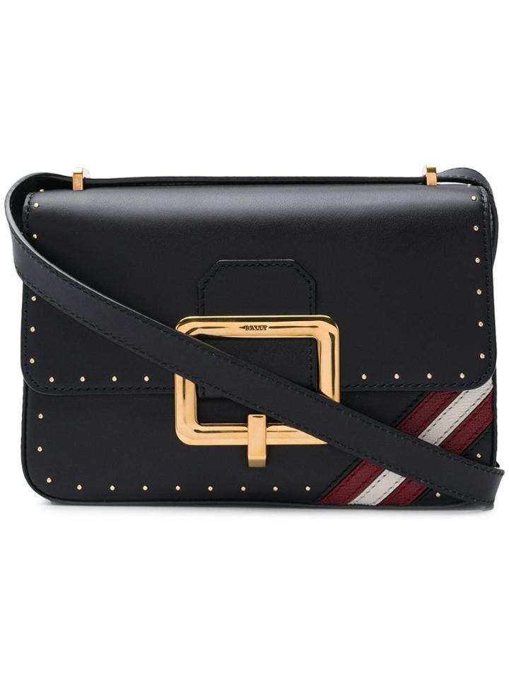Bally Foldover Top Satchel Bag - Black