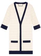 Gucci Tweed V-neck Cardigan - White