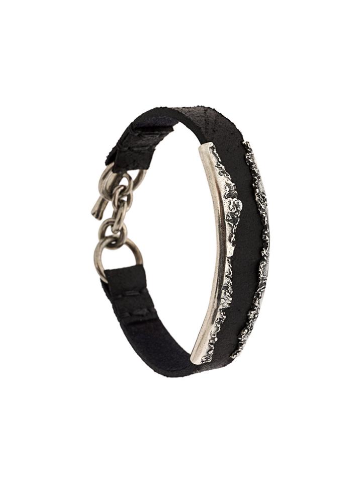 Tobias Wistisen Leather Rift Bracelet - Black