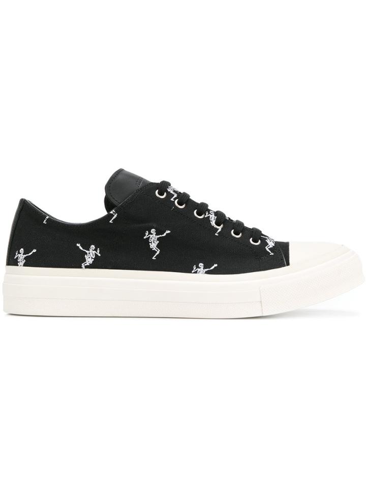 Alexander Mcqueen Dancing Skeleton Sneakers - Black