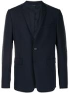 Fendi Logo Trim Slim Blazer - Blue