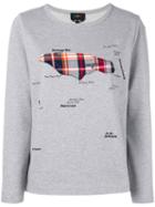 A.p.c. - Map Appliqué Sweatshirt - Women - Cotton - Xs, Grey, Cotton