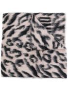 Moschino Leopard Pattern Scarf - Black