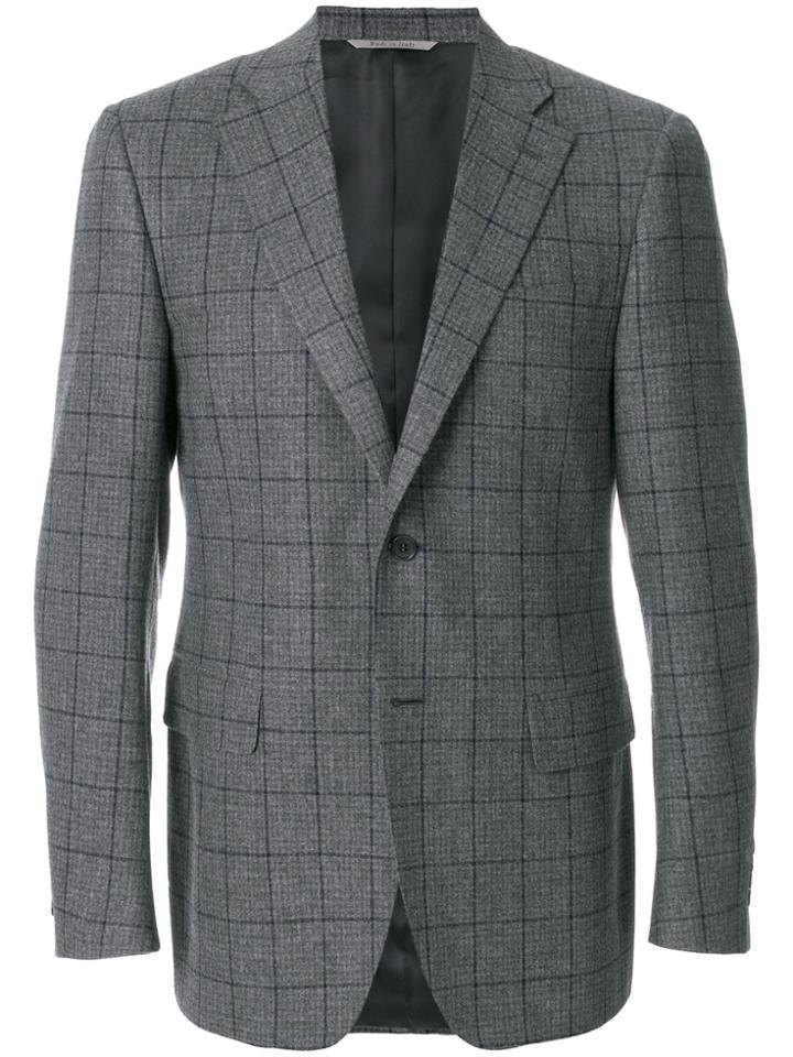 Canali Checked Blazer - Grey