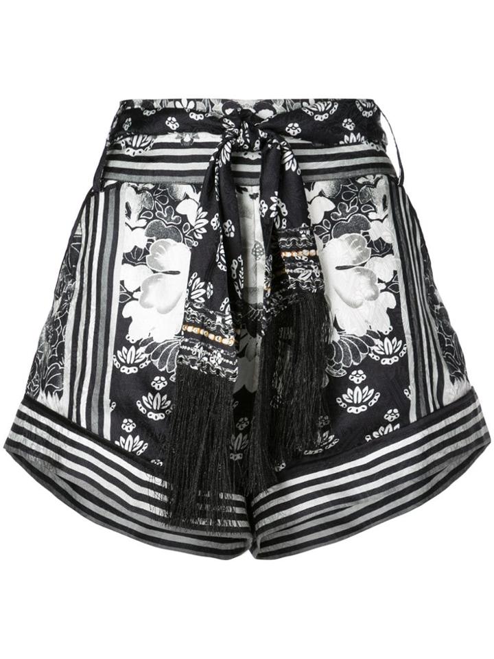 Camilla Thigh High Cut Shorts - Black