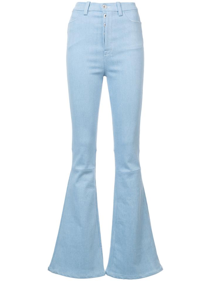Unravel Project High Waist Flared Jeans - Blue
