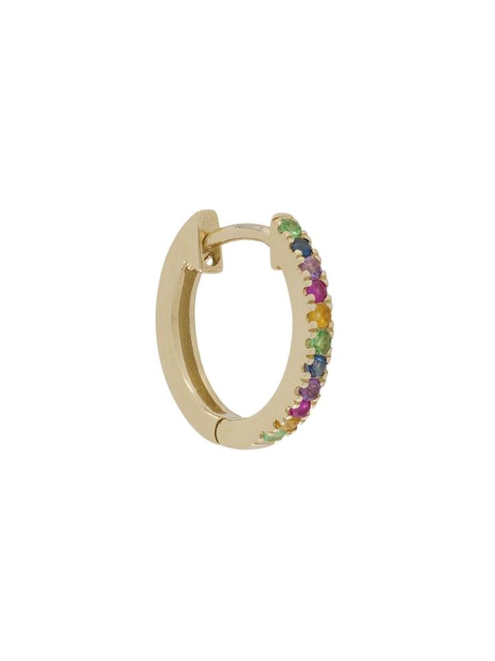 Otiumberg 9kt Yellow Gold Rainbow Huggie Hoop