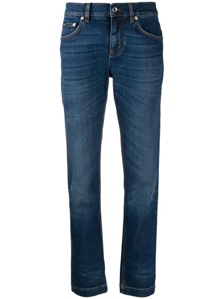 Dolce & Gabbana Mid-rise Slim-fit Jeans - Blue