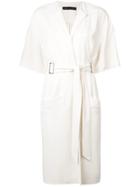 Sally Lapointe Belted Half Sleeve Jacket - White