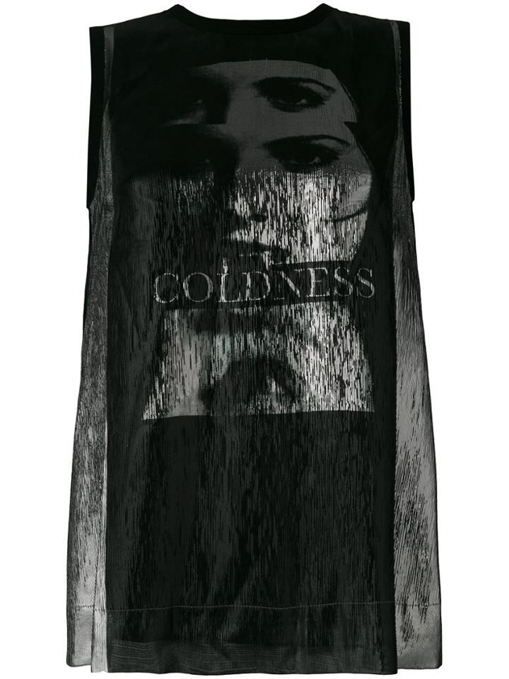 Mcq Alexander Mcqueen Coldness Print Top - Black