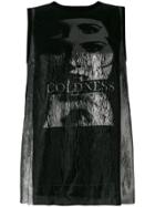 Mcq Alexander Mcqueen Coldness Print Top - Black