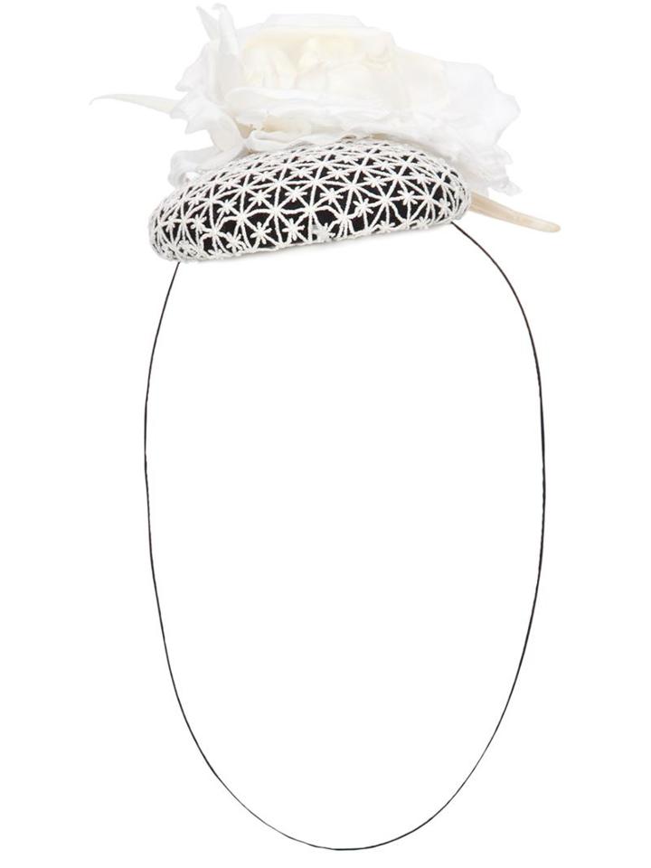 Piers Atkinson Rose Embroidered Felt Fascinator