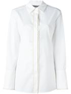 Sportmax Scallop Trim Shirt, Women's, Size: 44, White, Cotton