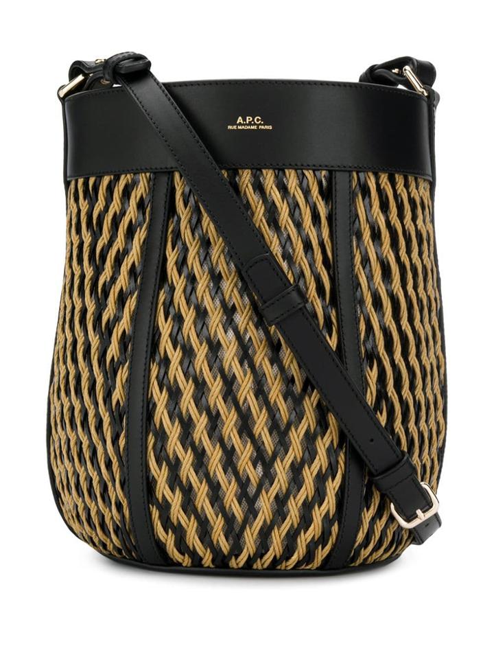 A.p.c. Weave Bucket Bag - Black