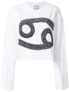 69 Faux Fur Logo Top - White