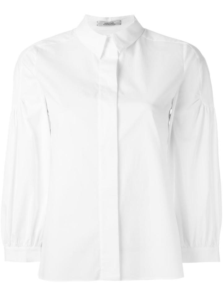 Dorothee Schumacher 'sensual Modernity' Shirt, Women's, Size: 2, White, Cotton/spandex/elastane