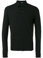 Zanone Long Sleeve Polo Shirt - Black