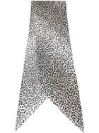 Saint Laurent Leopard Print Scarf, Women's, Nude/neutrals, Silk