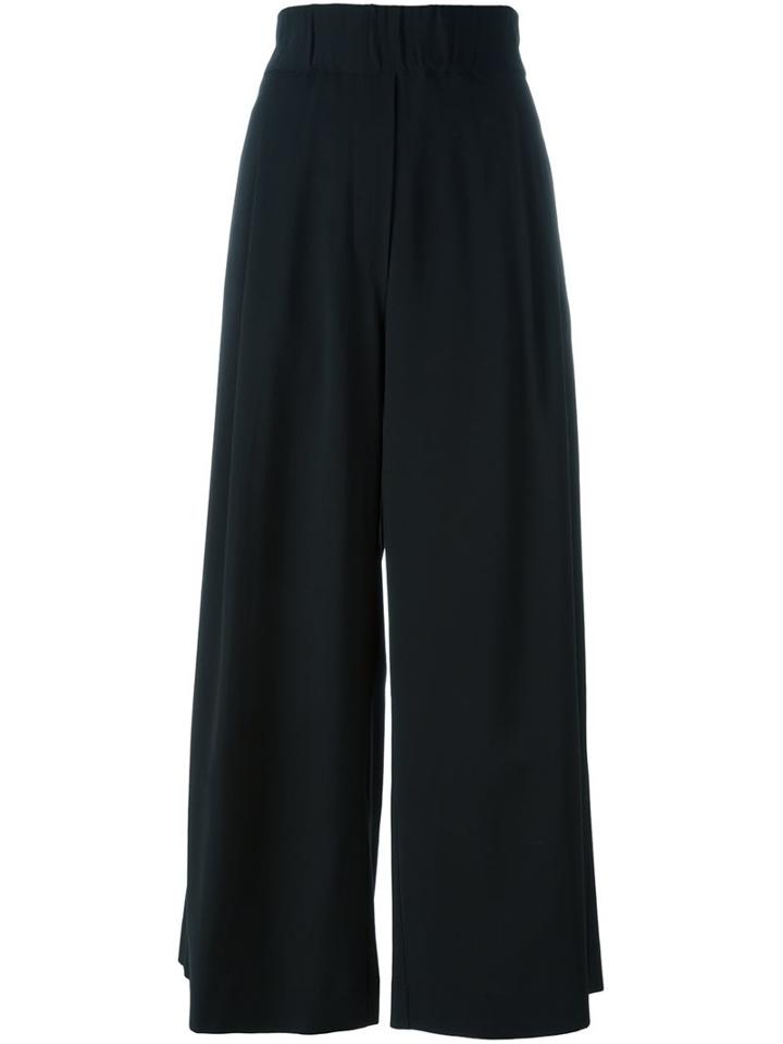Forte Forte Wide Leg Trousers, Women's, Size: I, Black, Cotton/spandex/elastane/viscose/virgin Wool