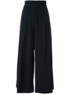 Forte Forte Wide Leg Trousers, Women's, Size: I, Black, Cotton/spandex/elastane/viscose/virgin Wool