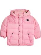 Burberry Kids Detachable Hood Down-filled Puffer Jacket - Pink
