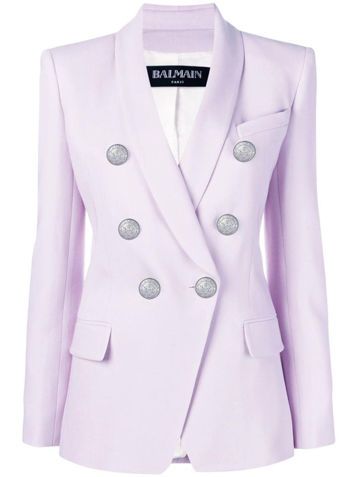 Balmain Double-breasted Blazer - Purple