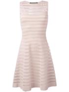 Antonino Valenti - Sheer Flared Dress - Women - Silk/viscose/polyester - 44, Women's, Nude/neutrals, Silk/viscose/polyester