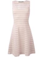 Antonino Valenti - Sheer Flared Dress - Women - Silk/viscose/polyester - 44, Women's, Nude/neutrals, Silk/viscose/polyester