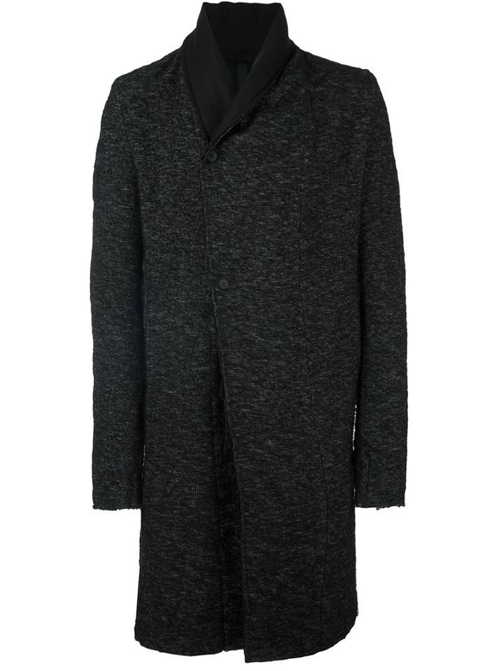 Poème Bohémien Raw Edge Shawl Collar Coat