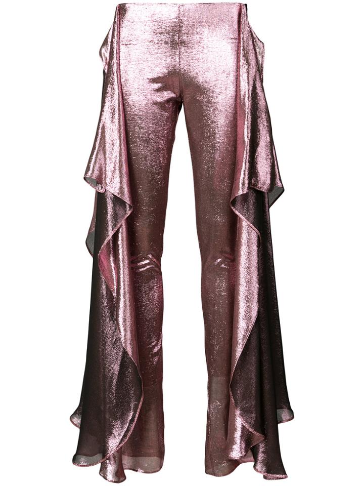 Paula Knorr Draped Trousers - Pink & Purple