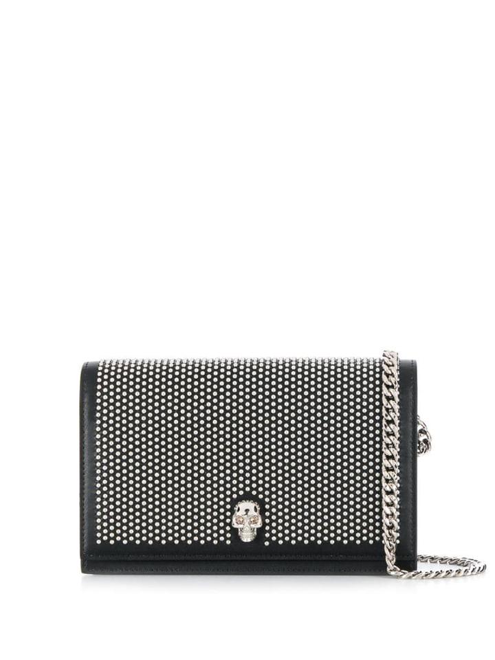 Alexander Mcqueen Studded Skull Crossbody Bag - Black