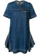 Sacai Denim Zip Embellished Dress - Blue