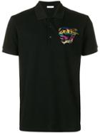 Versace Collection Embroidered Medusa Polo Shirt - Black