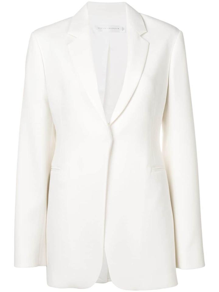 Victoria Beckham Concealed Front Blazer - White