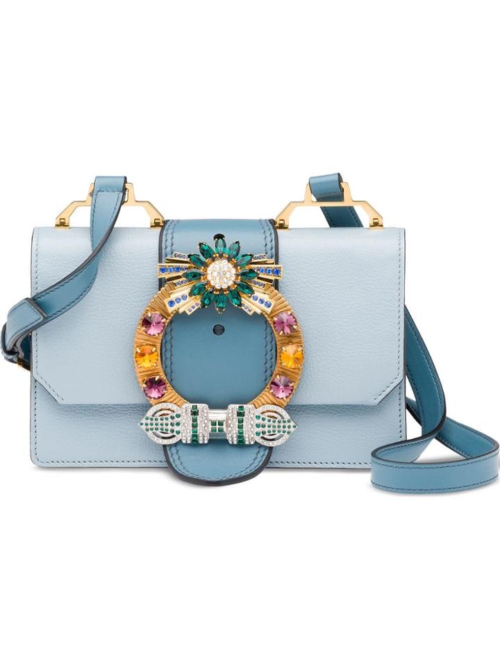 Miu Miu Madras Miu Lady Shoulder Bag - Blue