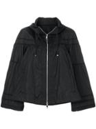 Moncler Cropped Hooded Jacket - Black