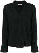 Mauro Grifoni Off-centre Button Blouse - Black