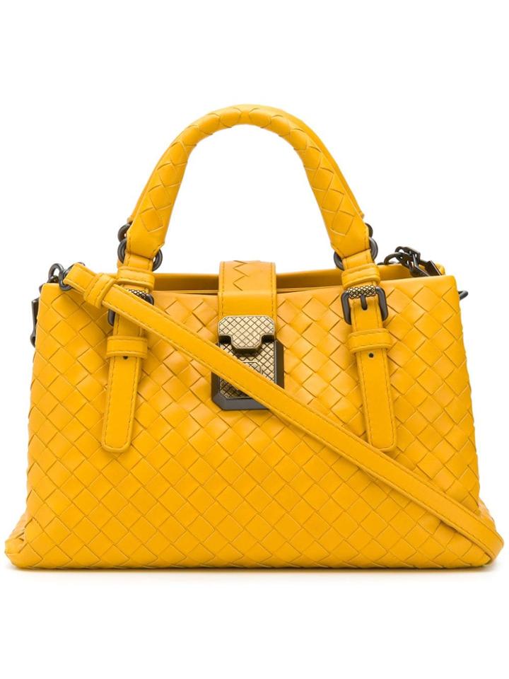 Bottega Veneta Intrecciato Weave Tote - Yellow & Orange